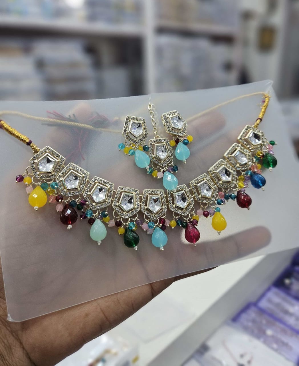 Designer Dimond necklace set Wholesale Shop In Surat